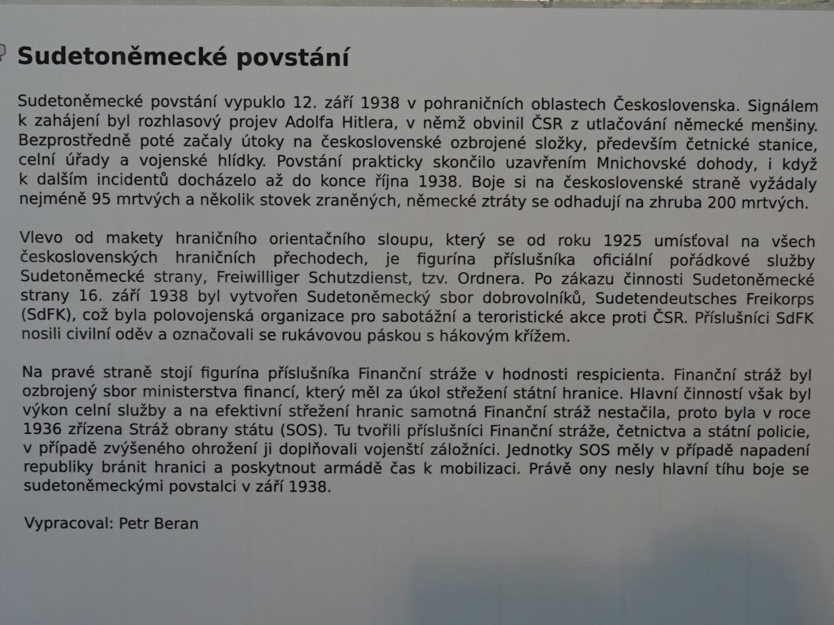 Pevnost Dobrošov, info k sudetoněmeckému povstání